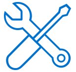 Icon shwoing a wrench and screw driver representing GM Dealer Chat add-on options